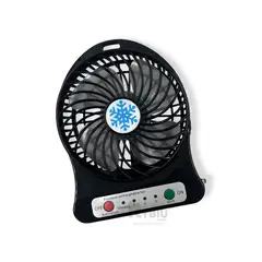 GENERICO - Ventiladora Practica en Color Negro Y+Banderitas Adhesivas