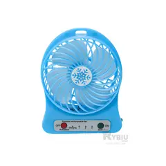 GENERICO - Ventiladora Practica en Color Azul Y+Banderitas Adhesivas