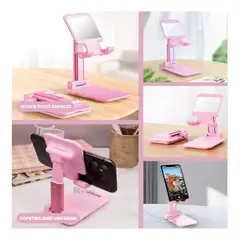 GENERICO - Base Antideslizante de Celular Rosado Y+Envoltorio de Regalo