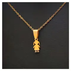 OEM - Collar Mujer Dije Mini Niña o Hija Unica Fino Acero Inoxidable 316L
