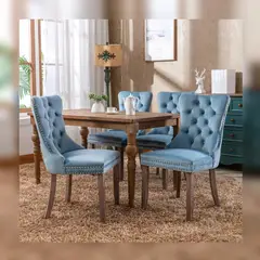 DMUEBLES - DM Comedor 4 sillas Italy - Celeste