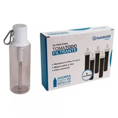 GENERICO - Botella 700ML tomatodo viajero con filtro carbón activado