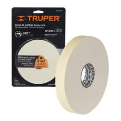 TRUPER - Cinta de montaje doble contacto 10m x 19 mm