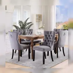 DMUEBLES - DM Comedor 6 sillas Italy Natural - Gris claro