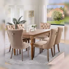 DMUEBLES - DM Comedor 6 sillas Italy Natural - Beige