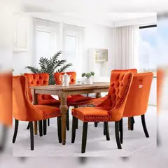 DMUEBLES - DM Comedor 6 sillas Italy Natural - Naranja