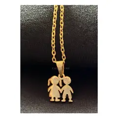 OEM - COLLAR MUJER DIJE MINI NIÑA y NIÑO FINO ACERO INOXIDABLE 316L x SAN VALENTIN