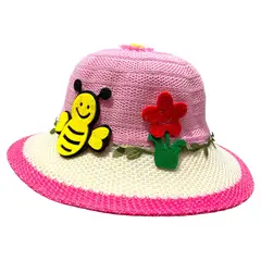 GENERICO - Hermoso Sombrero de Niña de Abeja Gorro Sol Redondo Verano Rosa