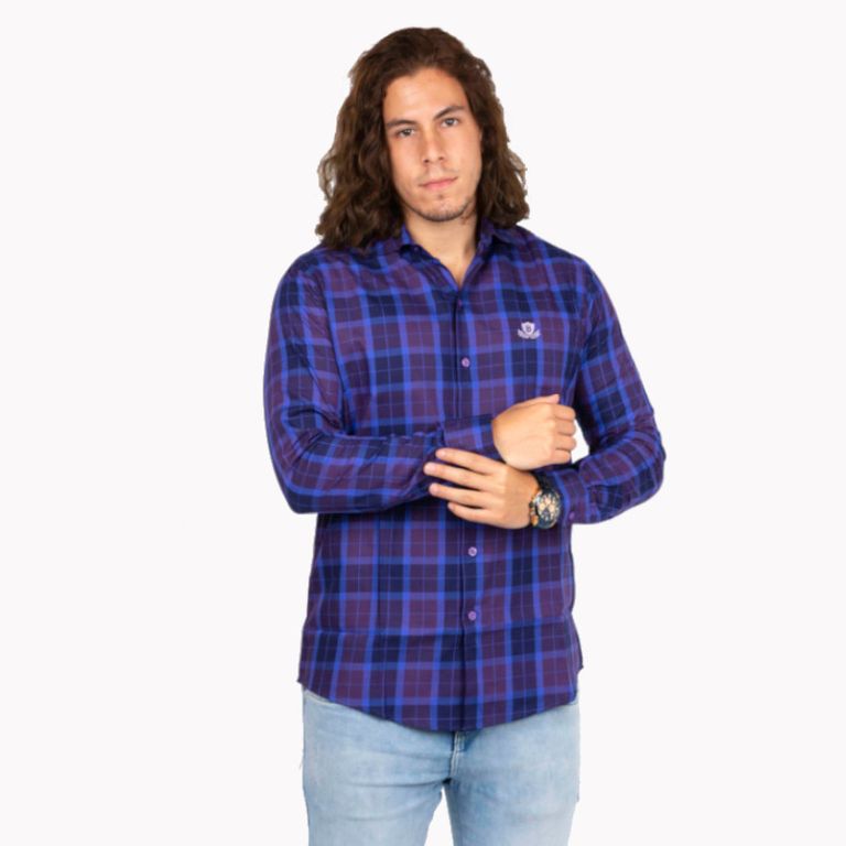 Camisa Manga Larga Piero Biani Hombre Algodon Pima