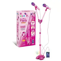 OEM - JUGUETE, MICROFONO DOBLE 10 VOCES CON LUCES