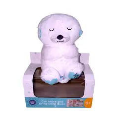 GENERICO - Peluche Nutria respira con luces color blanco