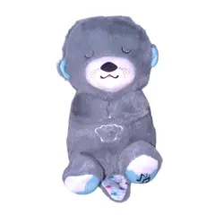 GENERICO - Peluche Nutria respira con luces color gris