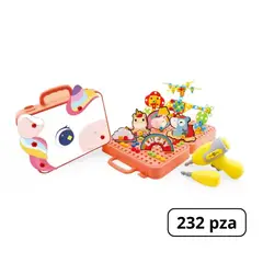 GENERICO - Set Didáctico de contrucción Mosaico 3D Infantil de 232 Piezas Unicorn