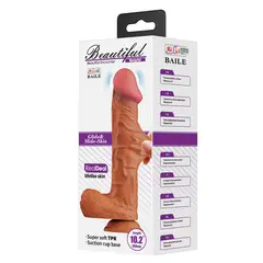 BAILE - Dildo Realista Texturizado Vibración Bergrisi 25.9 cm Ø 5.5cm