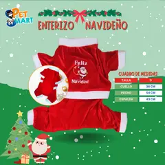 GENERICO - Enterizo Navideño para Mascotas Talla 3