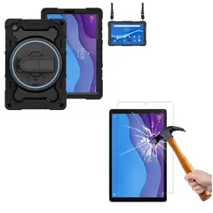 GENERICO - Funda Armor + Mica Vidrio Lenovo M10 10.1 2da Gen TB-X306X / F ZA7200