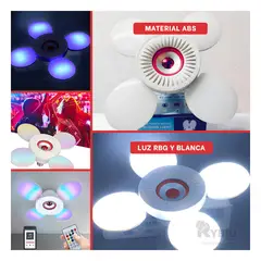 GENERICO - Ventilador de 4 Helices para Cuartos Rojo Y+Gift MiniAgenda