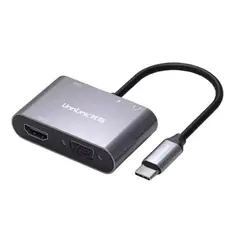 GENERICO - Adaptador Hdmi Vga Laptop USB-C Video PC OTG 55w Carga