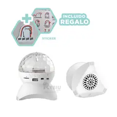 GENERICO - Luminador Durable con Luces Blanco Y+Banderitas Adhesivas