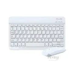 GENERICO - Combo Teclado y Raton Blanco Y+Regalo Ligas para Peinar