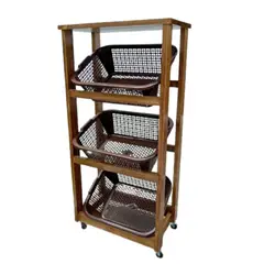 START FG - Verdulero rodante con canastas Arkasas marron