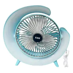 NACIONAL - Ventilador Portátil De Escritorio Con Luz Rgb