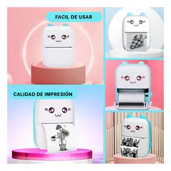 GENERICO - Impresora Funcional Pequeña en Celeste Y+Regalo Stickers