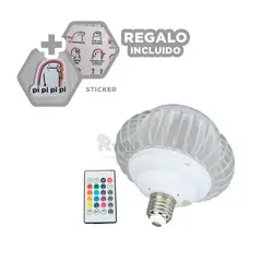 GENERICO - Bombilla Bluetooth RGB con Bocina 12W Y+Ligas de Regalo