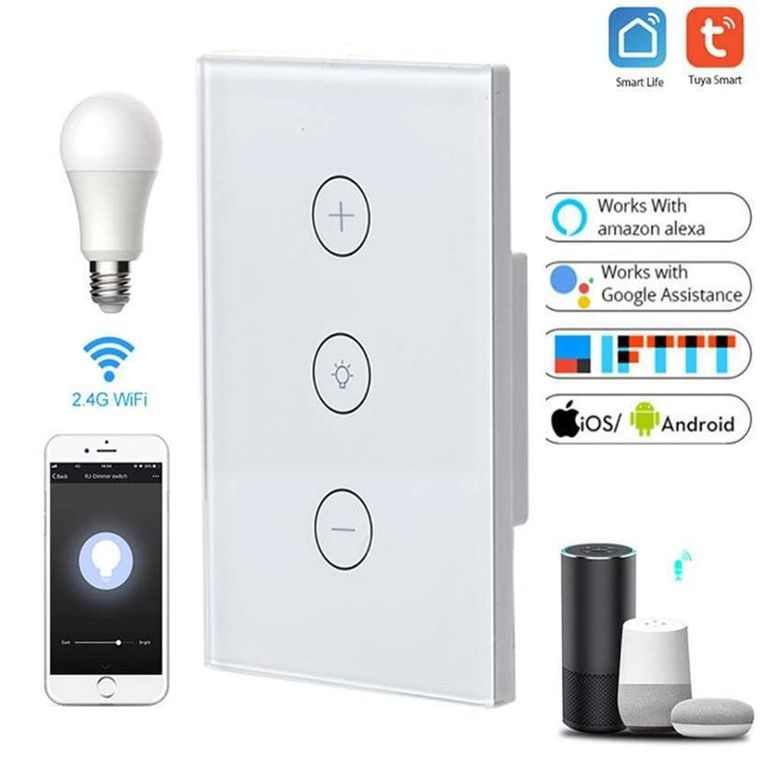 Dimmer Atenuador De Luz Interruptor Wifi de pared Tuya DS-172