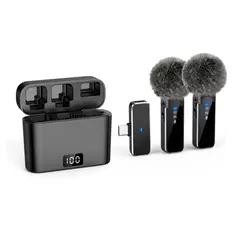 KREED - Micrófono Solapero Inalámbrico Profesional Dual K70 para celulares