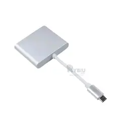 GENERICO - Convertidor 3 en 1 HDMI USB 30 Tipo C Y+Ligas de Regalo