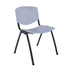 OFIDEAS - Silla de Oficina Visita Prisma Tubo Negro Asiento Gris