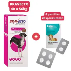 BRAVECTO - Antipulgas para perros de 40 - 56 kg