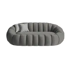 BARAKA HOME - Sofá Aura Cozy 2 Cuerpos - Gris Oscuro