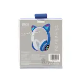 GENERICO - Auriculares Luminosos Coloracion Azul Y+Envoltorio de Regalo