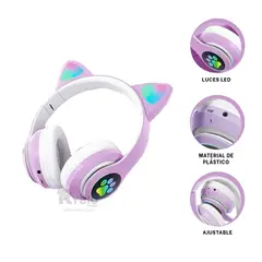 GENERICO - Orejera Kawai con Orejitas Tono Morado Y+Post-it Adhesivos