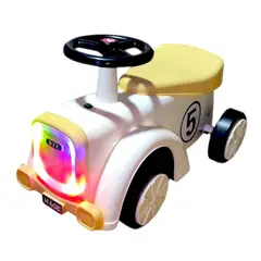 GENERICO - Carrito Vintage beige con luces y sonido Buggy correpasillos