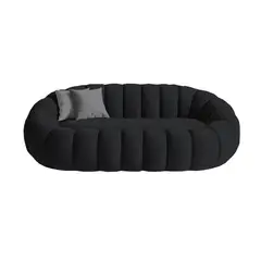 BARAKA HOME - Sofá Aura Cozy 2 Cuerpos - Negro