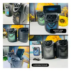 GENERICO - Bocina con Entrada USB Recargable Negro Y+Regalo Agendita