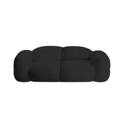 BH BARAKA HOME PREMIUM - Sofá Premium Nube 2 Cuerpos - Negro