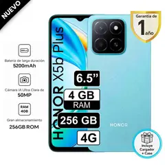 HONOR - Celular X5B Plus 6.5 pulg 4GB RAM 256GB 50MP Ocean Blue