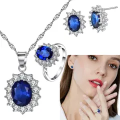 NO LOGO - Juego De Collar Arete Anillo Diseño Exclusivo Regalo