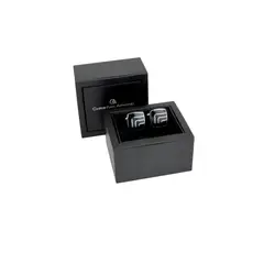 CHRISTIAN ARMAND - JUEGO DE GEMELOS NEGROS FORMA CUADRADA