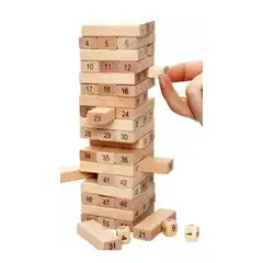 GENERICO - JENGA JUEGODE MEZA CLASICO 51 PIEZAS