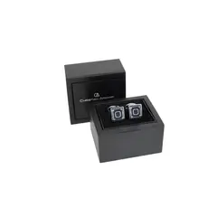 CHRISTIAN ARMAND - JUEGO DE GEMELOS NEGROS ESTILO CUADRADO