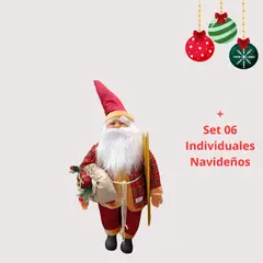 GENERICO - Papa Noel Forastero Grande Musical 1Mt Mas Set Individuales Navidad