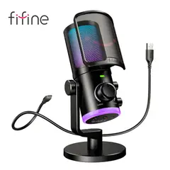 FIFINE - Micrófono AM6 Black
