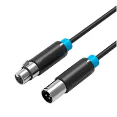 VENTION - Cable Xlr Macho Hembra Pvc 3-pines Balanceado Profesional 5m HiFi