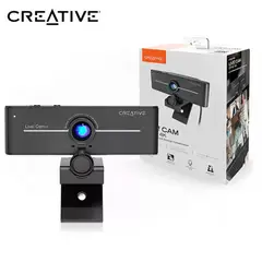 CREATIVE - CAMARA LIVE CAM SYNC 4K UHD 2160P DUAL MIC USB CON TAPA BLACK