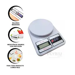 GENERICO - Bascula Moderna Gramera en Color Blanco Y+Gift Stickers